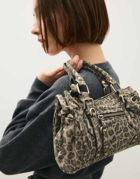 Bershka mini borsa con fibbia color kaki - view 1