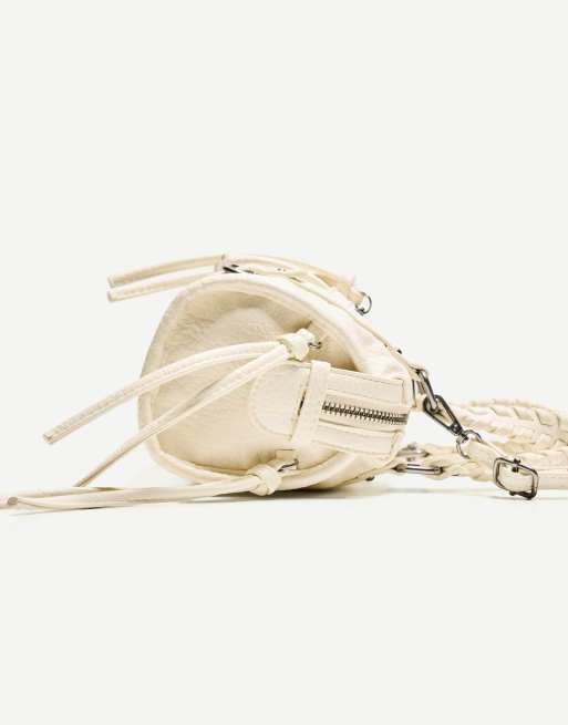 Bershka Mini bowling bag in white | ASOS