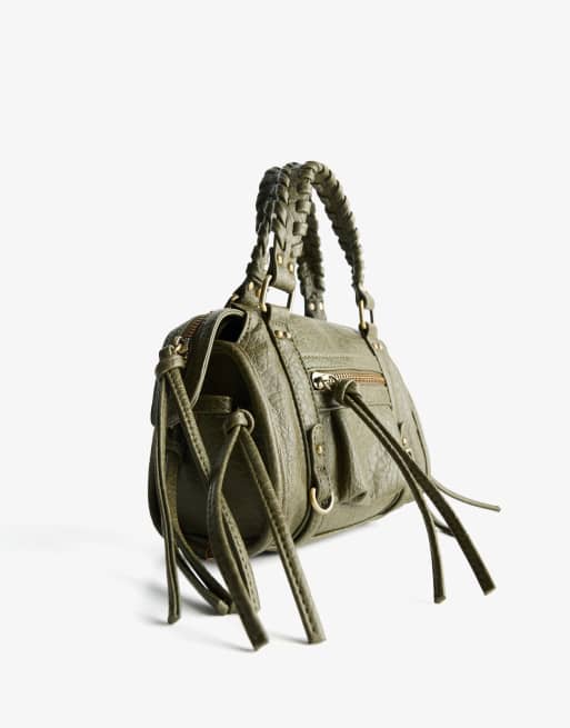 Bershka – Mini-Bowlingtasche in Khaki, 2 von 5