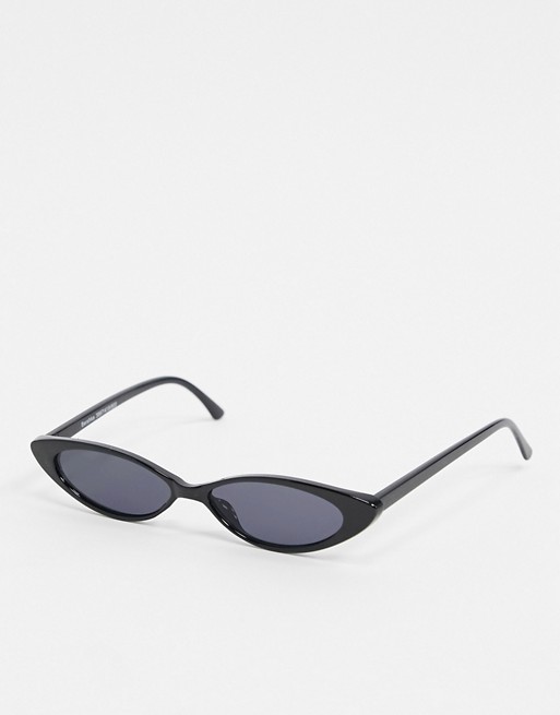 Bershka mini cat eye sunglasses in black