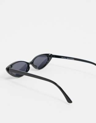 black mini cat eye sunglasses