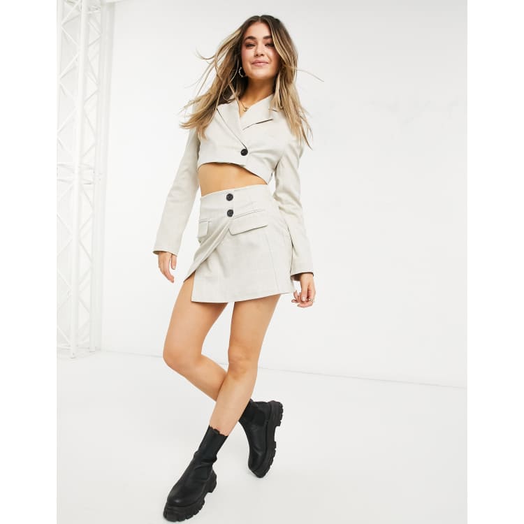 Jupe beige bershka sales