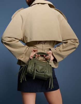 Bershka - Mini sac bowling - Kaki-Vert