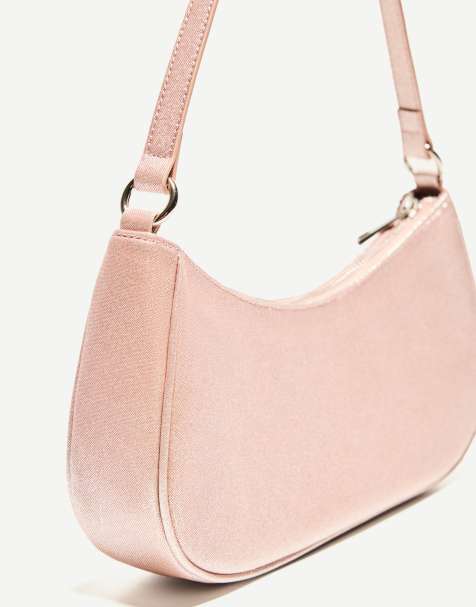 Bershka - Mini sac effet brillant - Rose - view 1