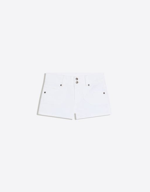 Bershka - Mini-short en jean - Blanc, 4 de 4