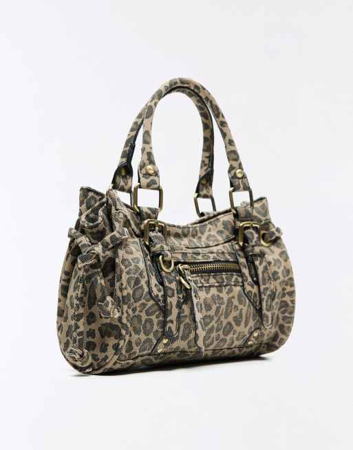 Bershka Mini-Tasche mit Schnalle in Khaki, 3 von 4