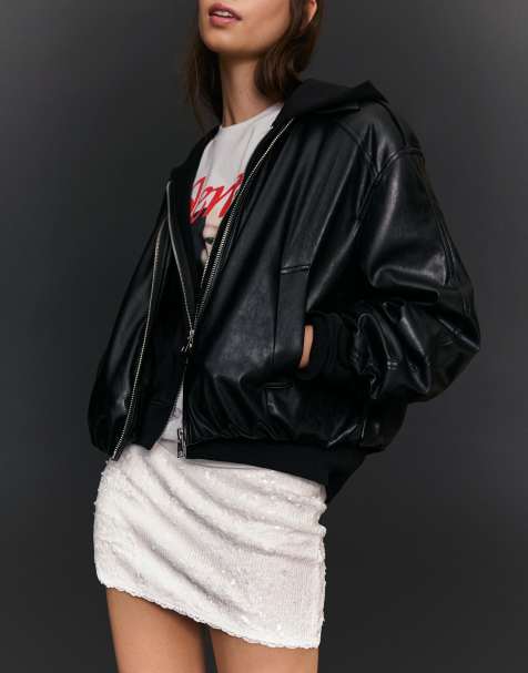 Bershka - Minigonna bianca in pizzo con paillettes - view 1