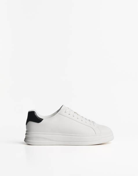 Bershka – Minimalist – Sneaker zum Schnüren in Weiß - view 1