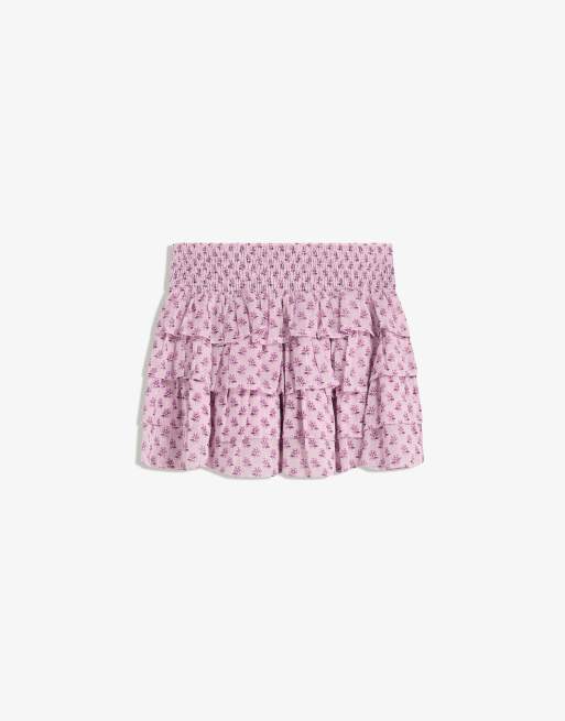 Bershka - Minirok met ruches in roze, 4 van 4
