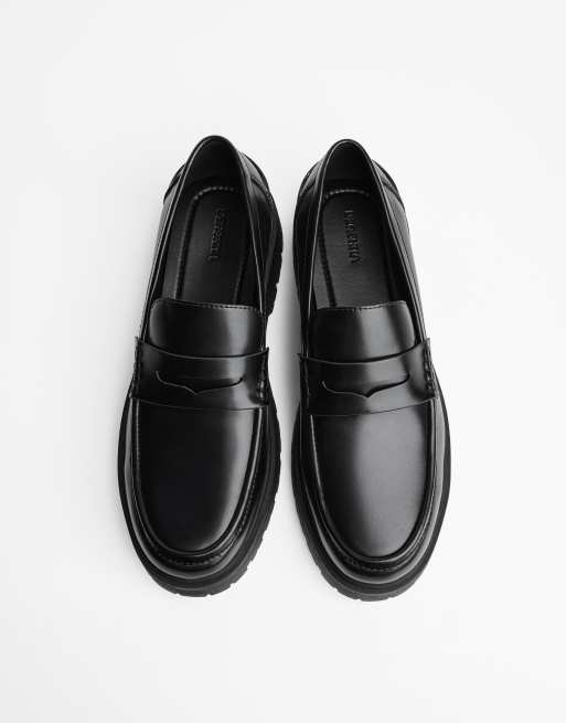 Bershka - Mocassini neri con suola spessa, 3 di 7