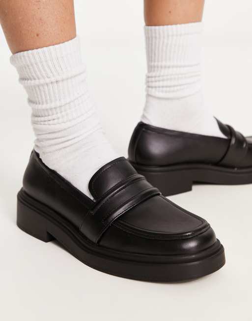 Bershka Mocassins grosse semelle Noir ASOS