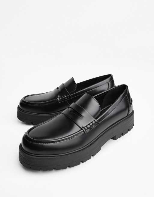 Bershka - Mocassins à semelle chunky - Noir, 4 de 7