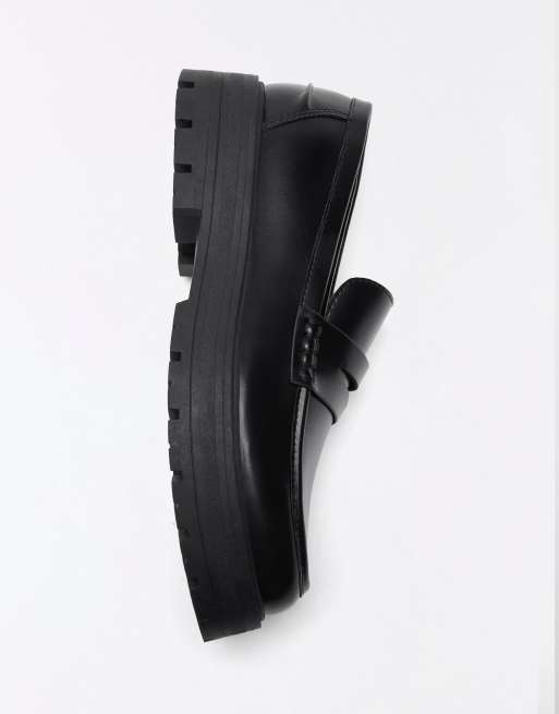 Bershka - Mocassins à semelle chunky - Noir, 6 de 7