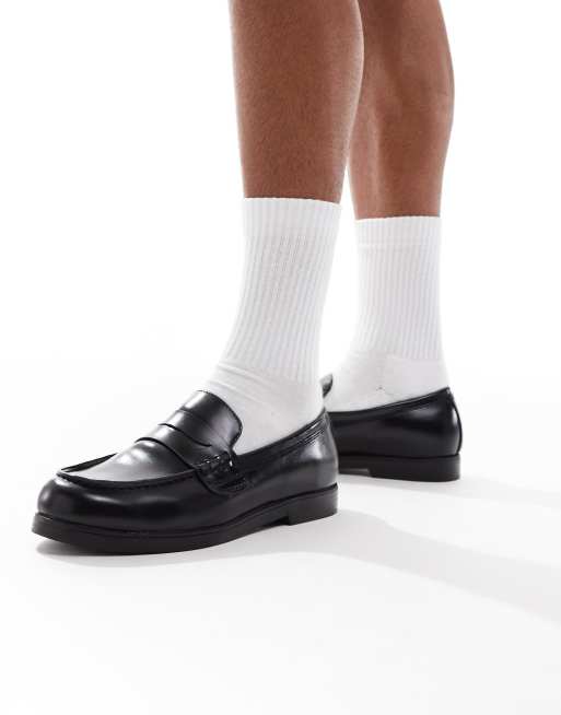 Bershka - Mocassins brillants - Noir