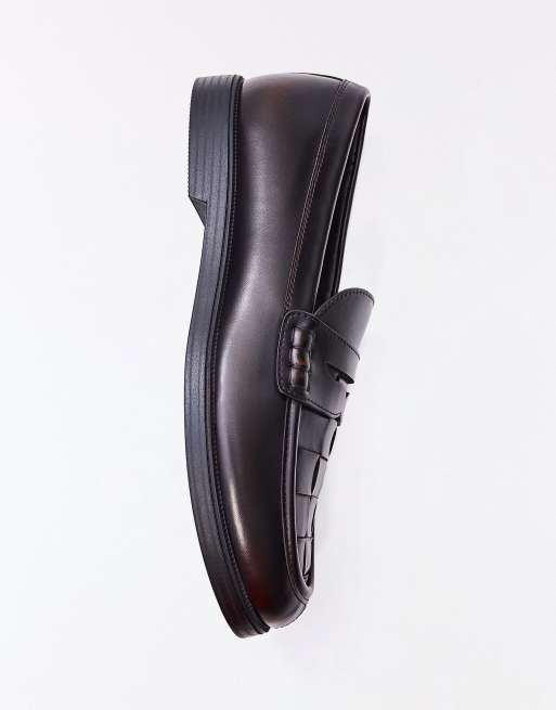 Bershka - Mocassins fins à motif tressé - Marron, 6 de 7