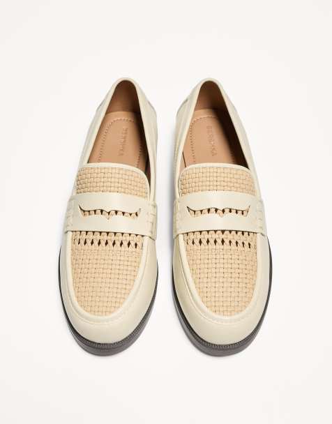 Bershka - Mocassins tressés - Beige - view 1
