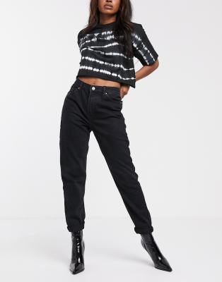 black mom fit jeans