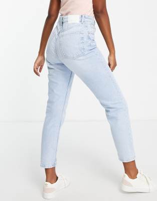 bershka mom jeans washed look