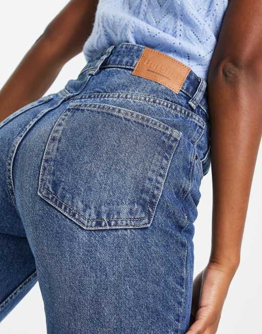 Bershka mom jean in dark stone, 2 of 4