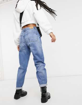 Bershka mom jean in light blue - ASOS Price Checker