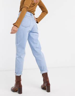 bershka mom jeans light blue