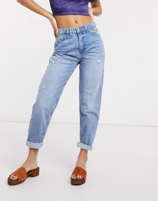 bershka high waist mom jean