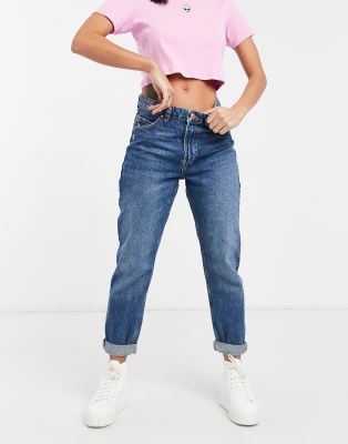 mom jeans bershka denim