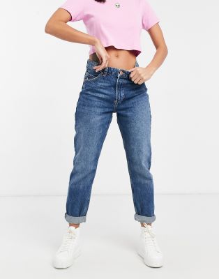 bershka mom jeans asos