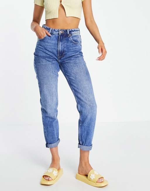Bershka - Mom jeans in vintage blauw