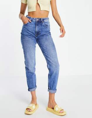 mom jeans in vintage blue-Blues