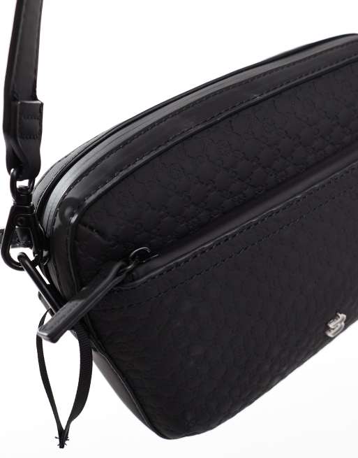 Bershka monogram bag in black