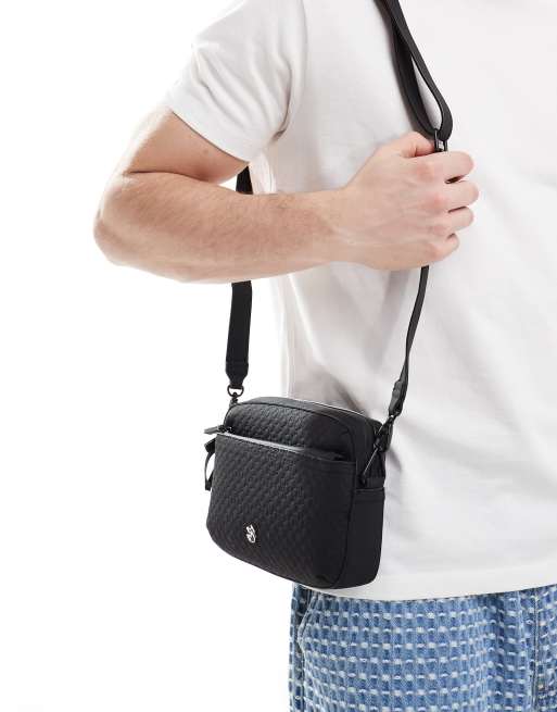 Bershka monogram bag in black