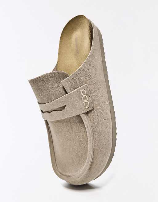Bershka - Muiltjesklompen in beige, 2 van 4