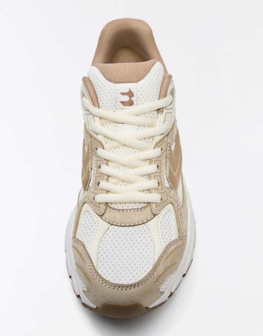Bershka Multi-piece trainers in tan, 4 of 4
