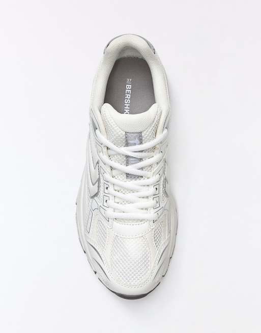Bershka Multi-piece trainers in white, 5 of 7