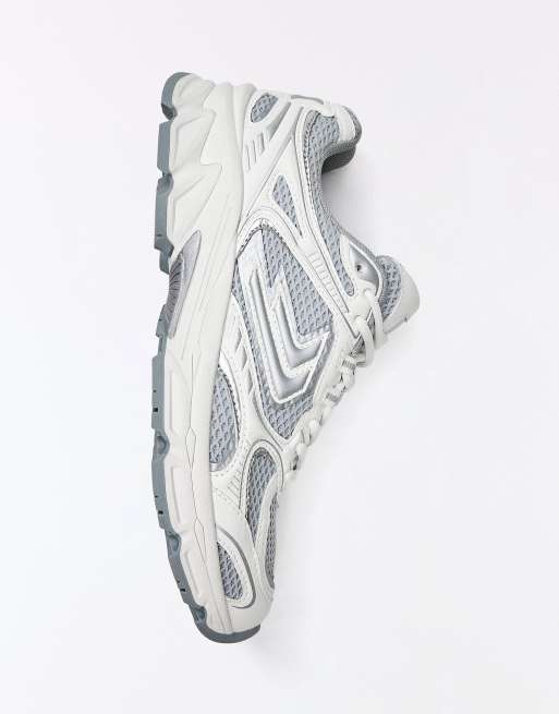 Bershka Multi-piece trainers in white, 4 of 7