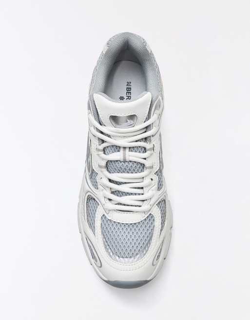 Bershka Multi-piece trainers in white, 6 of 7