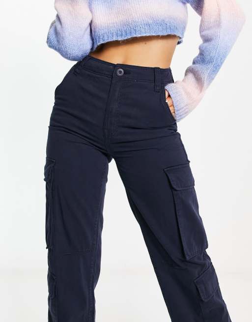 Pantalon cargo bleu femme new arrivals