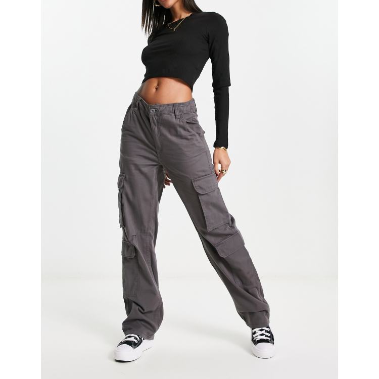 Dark grey combat trousers best sale