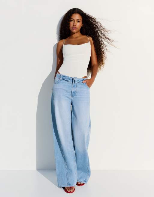 Bershka – Naturvit body med drapering och smala axelband, 2 av 5