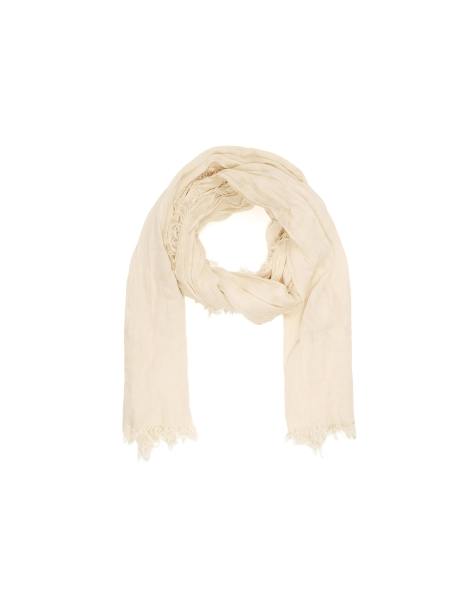 Bershka – Naturvit, mjuk halsduk med fransar - view 1