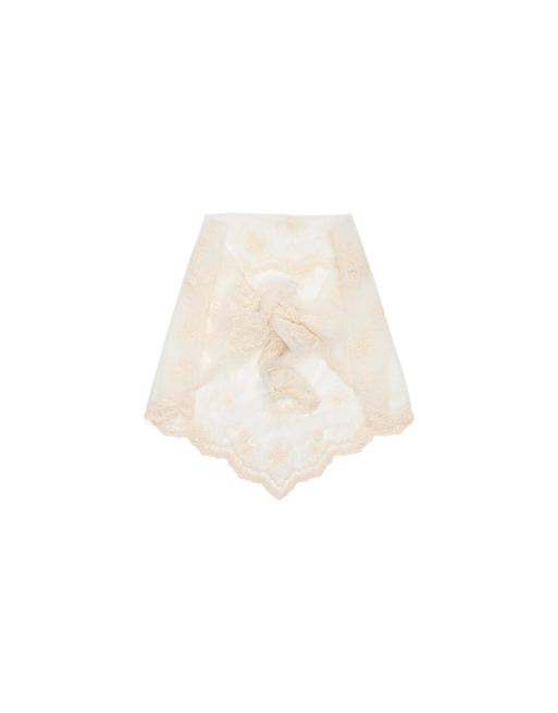 Bershka – Naturvit sjal med broderi, 4 av 4