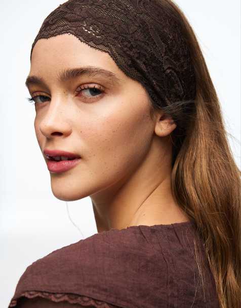 Bershka – Naturvita spetsband, 2-pack - view 1