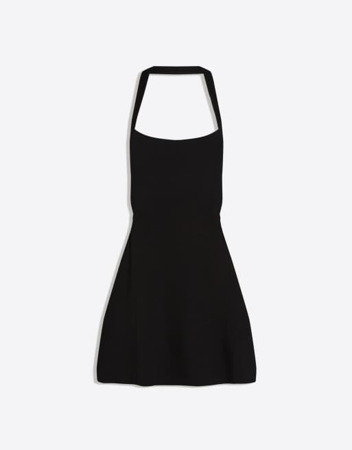 Bershka – Neckholder-Minikleid in Schwarz, 5 von 5