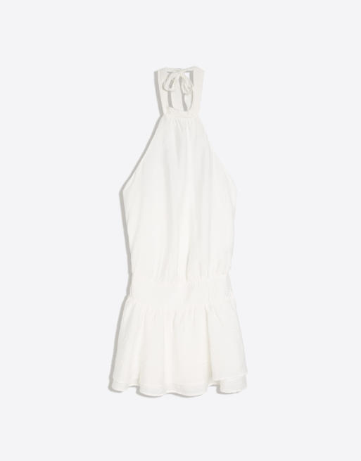 Bershka Neckholder-Minikleid in Weiß, 5 von 5