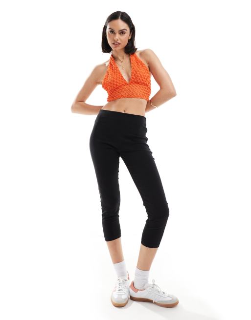 Bershka – Neckholder-Oberteil in Orange mit Textur, 2 von 4