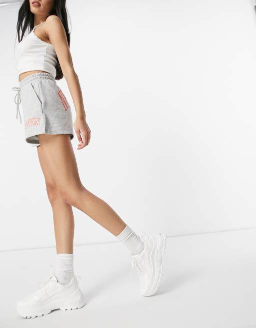 Bershka Newport runner short co ord in grey