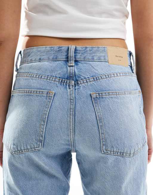 Bershka – Niebieskie jeansy o prostym kroju, 5 z 5