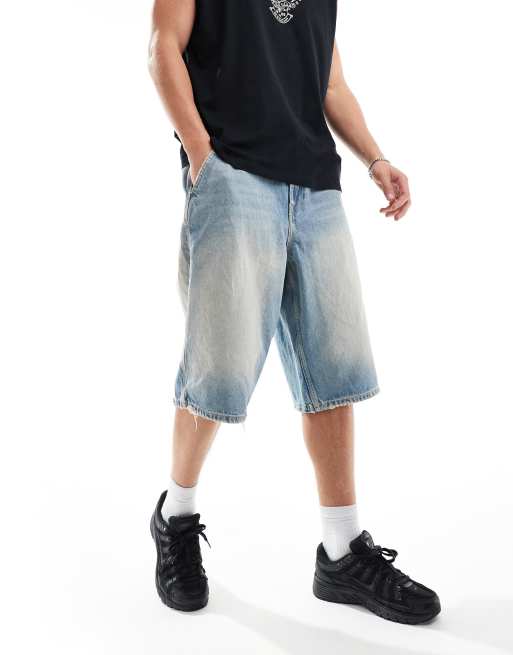 Bershka – Niebieskie szorty typu skater