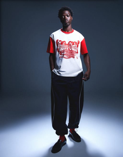 Bershka Nts x thaiboy digital print T-shirt a maniche corte bianca, 4 di 5
